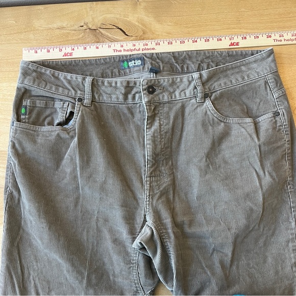 STIO MENS RIVET CORD PANTS 38R ORGANIC STRETCH COTTON STRAIGHT LEG CLASSIC FIT - Picture 7 of 11